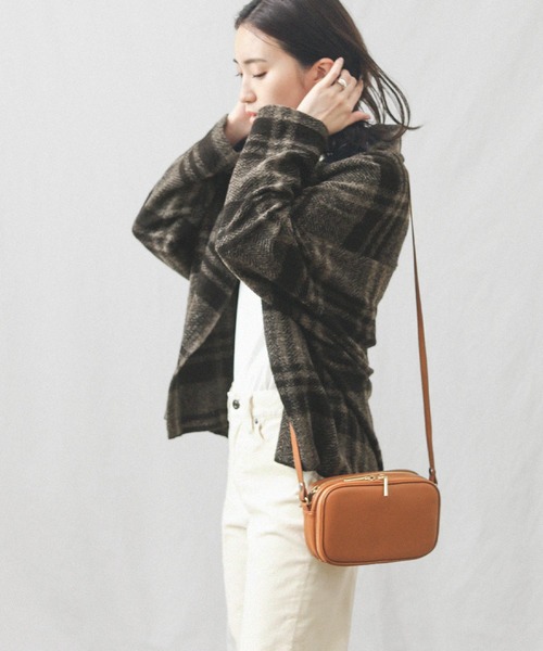 Gready Brilliant（グレディブリリアン）の「エアリーチェック/ミディガウン（ノーカラーコート・レディース・ブラウン/チャコール・FREE）」の19枚目の写真