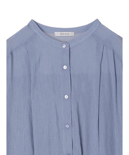 Green　Parks（グリーンパークス）の「5分袖 バックプリーツチュニック＊（シャツ/ブラウス・レディース・ブラック/ブルー・FREE）」の14枚目の写真