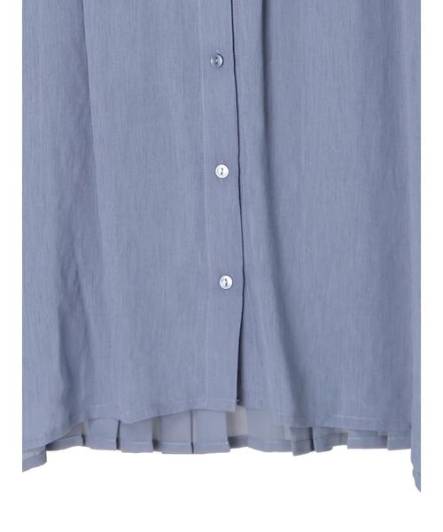 Green　Parks（グリーンパークス）の「5分袖 バックプリーツチュニック＊（シャツ/ブラウス・レディース・ブラック/ブルー・FREE）」の16枚目の写真