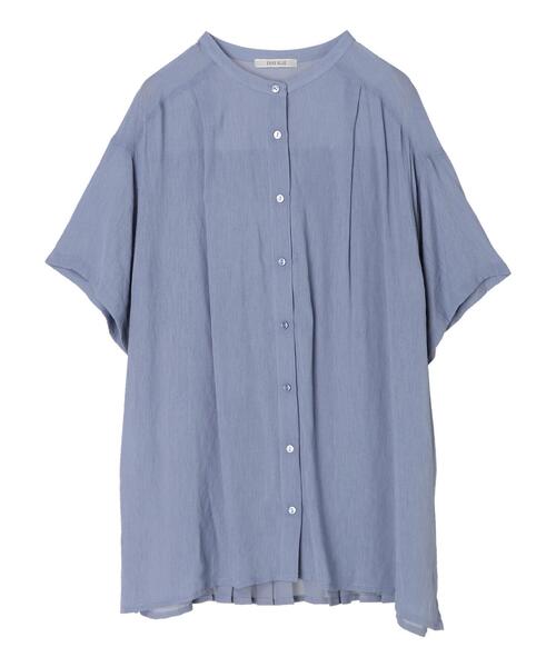 Green　Parks（グリーンパークス）の「5分袖 バックプリーツチュニック＊（シャツ/ブラウス・レディース・ブラック/ブルー・FREE）」の19枚目の写真