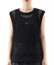 A'GEM/9 × .kom『BASIC COTTON/ベーシックコットン』UNISEX  Mesh Vest/ベーシック ユニセックス メッシュ ベスト