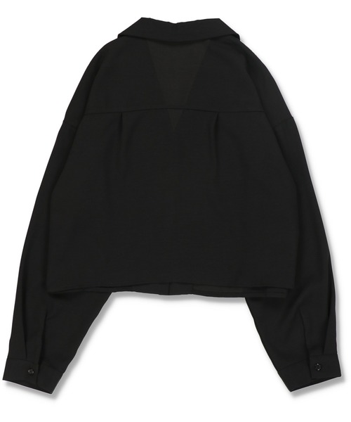 SPINNS（スピンズ）の「ショート丈開襟シャツ（シャツ/ブラウス・レディース・ブラック/ダークグリーン/オレンジ/ダークブルー/グレイッシュベージュ・ONESIZE）」の10枚目の写真