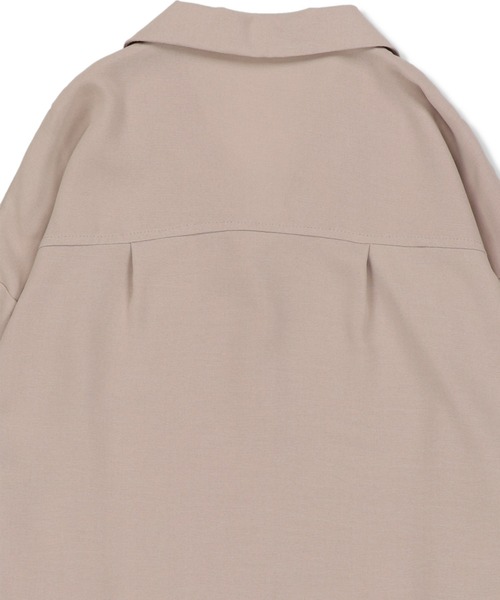 SPINNS（スピンズ）の「ショート丈開襟シャツ（シャツ/ブラウス・レディース・ブラック/ダークグリーン/オレンジ/ダークブルー/グレイッシュベージュ・ONESIZE）」の20枚目の写真