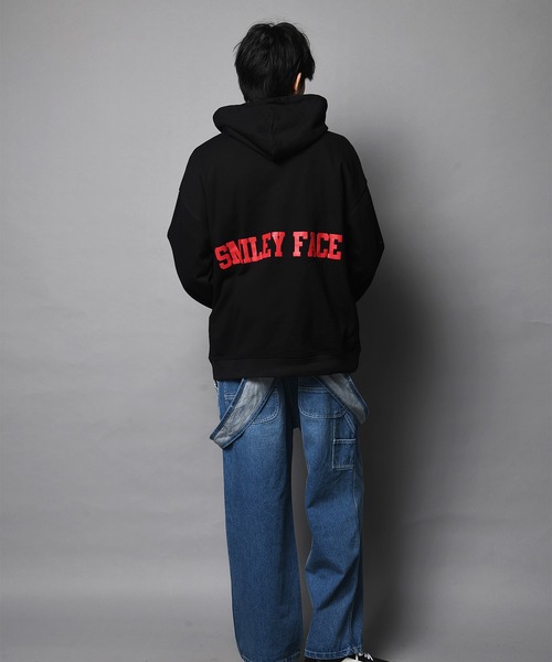 JACKROSE（ジャックローズ）の「SMILEYFACE&JE/スマイリーフェイス パーカー（パーカー・メンズ・グレー/ブラック・M/L）」の21枚目の写真