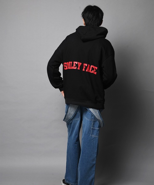 JACKROSE（ジャックローズ）の「SMILEYFACE&JE/スマイリーフェイス パーカー（パーカー・メンズ・グレー/ブラック・M/L）」の20枚目の写真