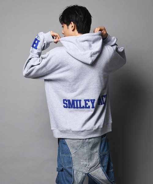 JACKROSE（ジャックローズ）の「SMILEYFACE&JE/スマイリーフェイス パーカー（パーカー・メンズ・グレー/ブラック・M/L）」の17枚目の写真