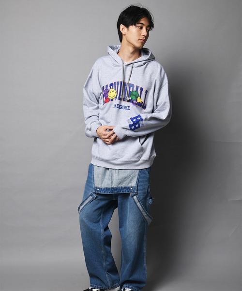 JACKROSE（ジャックローズ）の「SMILEYFACE&JE/スマイリーフェイス パーカー（パーカー・メンズ・グレー/ブラック・M/L）」の14枚目の写真