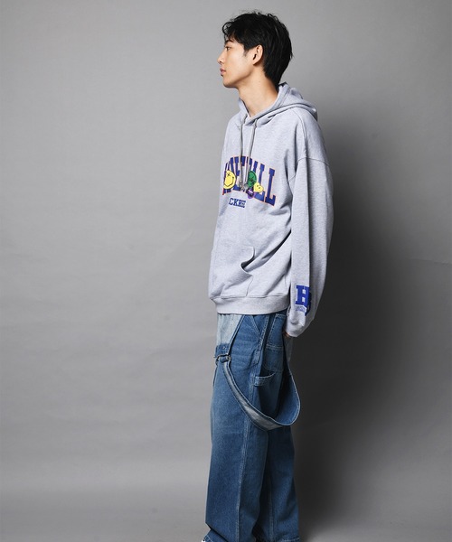 JACKROSE（ジャックローズ）の「SMILEYFACE&JE/スマイリーフェイス パーカー（パーカー・メンズ・グレー/ブラック・M/L）」の13枚目の写真