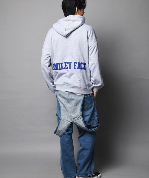 JACKROSE（ジャックローズ）の「SMILEYFACE&JE/スマイリーフェイス パーカー（パーカー・メンズ・グレー/ブラック・M/L）」の12枚目の写真