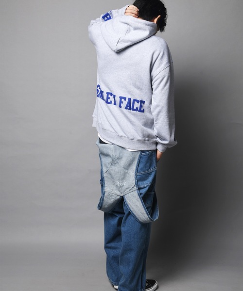 JACKROSE（ジャックローズ）の「SMILEYFACE&JE/スマイリーフェイス パーカー（パーカー・メンズ・グレー/ブラック・M/L）」の11枚目の写真