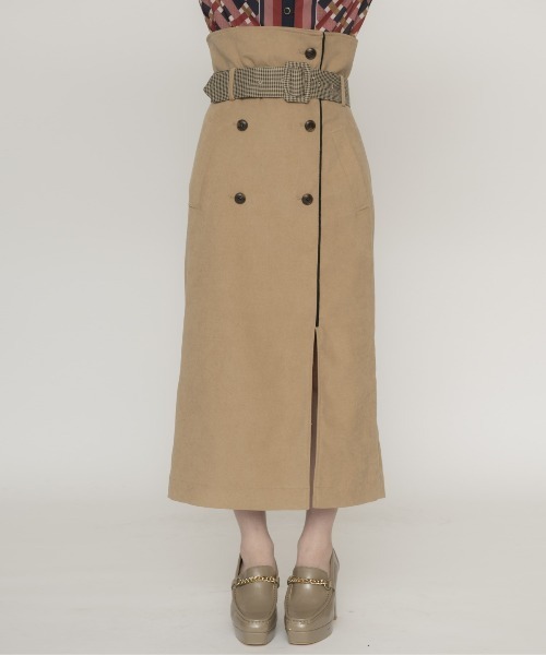 セール❗DOLCE&GABBANA 新品 ゴールドビジュベルト付きタイトスカート ROPÉ(ロペ) / 【J'aDoRe・店舗限定】キュプラストレッチポケット付き