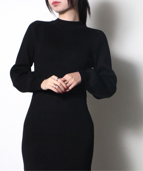 NOMAE(ノーマエ)の「【NOMAE】BACKリボンマーメイドニットワンピース(ワンピース・レディース・ホワイト/ブラック/ライトグリーン/ライトピンク・FREE)」の1枚目の写真
