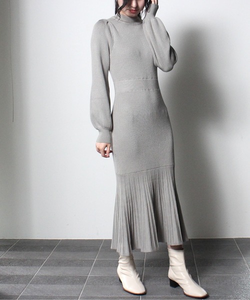 NOMAE(ノーマエ)の「【NOMAE】BACKリボンマーメイドニットワンピース(ワンピース・レディース・ホワイト/ブラック/ライトグリーン/ライトピンク・FREE)」の9枚目の写真