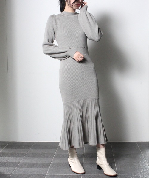 NOMAE(ノーマエ)の「【NOMAE】BACKリボンマーメイドニットワンピース(ワンピース・レディース・ホワイト/ブラック/ライトグリーン/ライトピンク・FREE)」の11枚目の写真