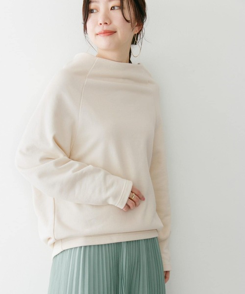 KBF+（ケービーエフプラス）の「KBF+　ボトルネックルーズトップス∴（Tシャツ/カットソー・レディース・オフホワイト/グリーン系その他・ONE）」の13枚目の写真