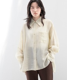 LOWRYS FARM | シャイニーボタンスリーブＬＳ　217077(シャツ/ブラウス)