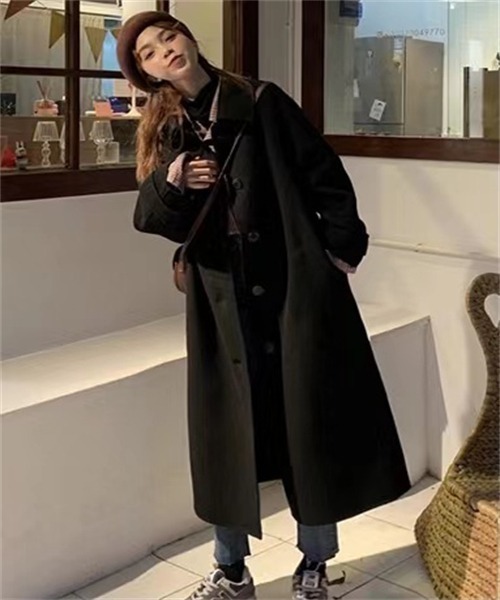 FREE STYLISTS（フリー スタイリスト）の「中綿トレンチコート（トレンチコート・レディース・ブラック/ボルドー・S/XL/L/M）」の2枚目の写真