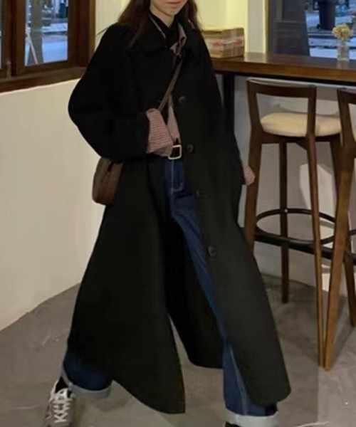 FREE STYLISTS（フリー スタイリスト）の「中綿トレンチコート（トレンチコート・レディース・ブラック/ボルドー・S/XL/L/M）」の3枚目の写真