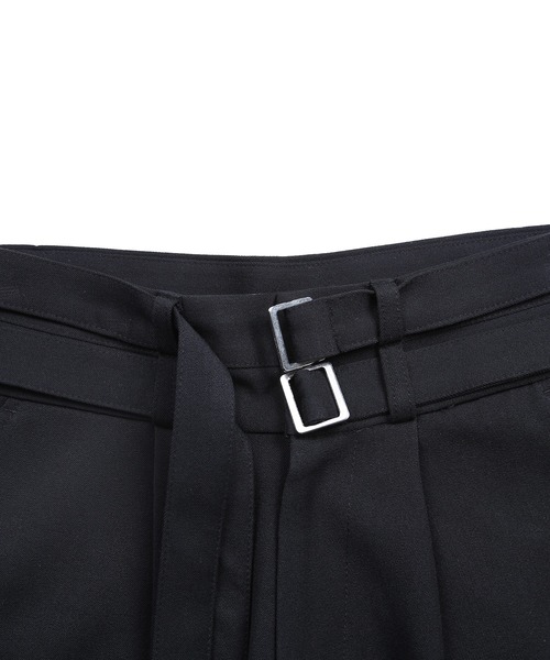 Espina（エスピナ）の「TRダブルバックルタックワイドパンツ（スラックス・メンズ・ブラック・MEDIUM/LARGE）」の9枚目の写真