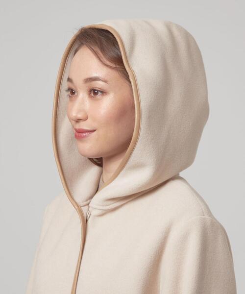 closet story（クローゼットストーリー）の「＜closet story（クローゼットストーリー）＞カットメルトン パイピング ロングコート（その他アウター・レディース・ダークグレー/ナチュラル・FREE）」の16枚目の写真