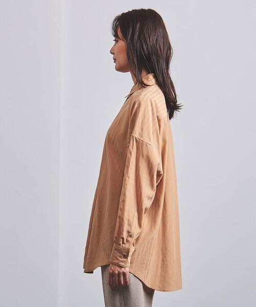 UNITED ARROWS（ユナイテッドアローズ）の「＜UNITED ARROWS＞ストライプ  オーバー シャツ B（シャツ/ブラウス・レディース・ブラック/オレンジ・38/36）」の3枚目の写真