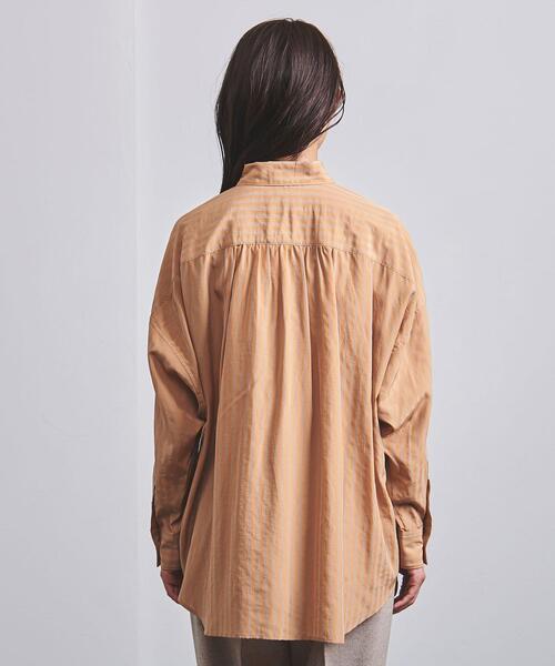 UNITED ARROWS（ユナイテッドアローズ）の「＜UNITED ARROWS＞ストライプ  オーバー シャツ B（シャツ/ブラウス・レディース・ブラック/オレンジ・38/36）」の8枚目の写真