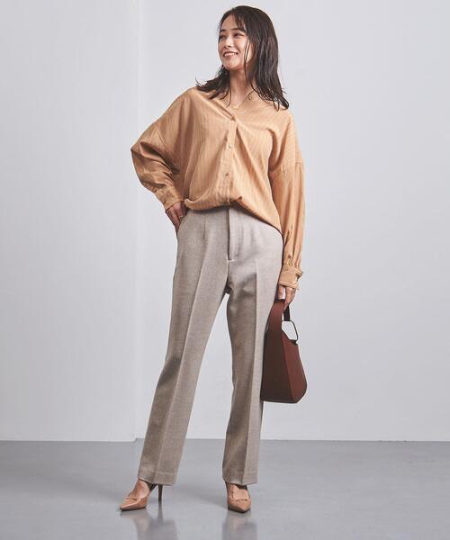 UNITED ARROWS（ユナイテッドアローズ）の「＜UNITED ARROWS＞ストライプ  オーバー シャツ B（シャツ/ブラウス・レディース・ブラック/オレンジ・38/36）」の4枚目の写真