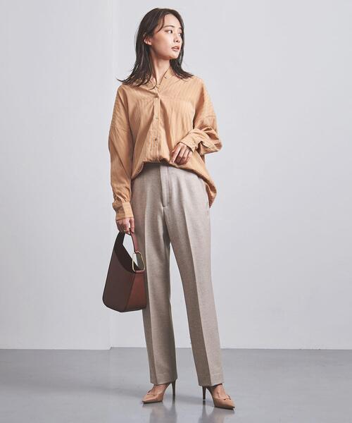 UNITED ARROWS（ユナイテッドアローズ）の「＜UNITED ARROWS＞ストライプ  オーバー シャツ B（シャツ/ブラウス・レディース・ブラック/オレンジ・38/36）」の5枚目の写真