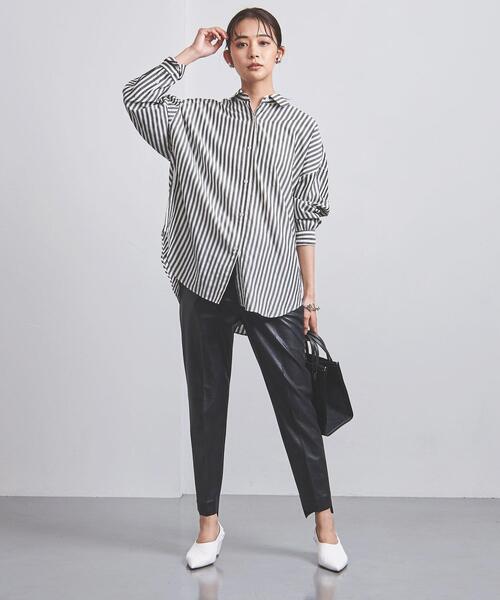UNITED ARROWS（ユナイテッドアローズ）の「＜UNITED ARROWS＞ストライプ  オーバー シャツ B（シャツ/ブラウス・レディース・ブラック/オレンジ・38/36）」の10枚目の写真