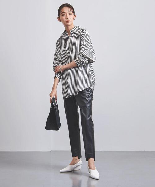 UNITED ARROWS（ユナイテッドアローズ）の「＜UNITED ARROWS＞ストライプ  オーバー シャツ B（シャツ/ブラウス・レディース・ブラック/オレンジ・38/36）」の11枚目の写真
