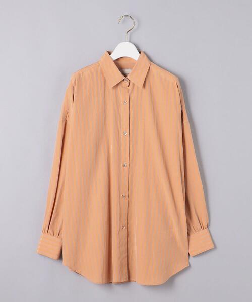 UNITED ARROWS（ユナイテッドアローズ）の「＜UNITED ARROWS＞ストライプ  オーバー シャツ B（シャツ/ブラウス・レディース・ブラック/オレンジ・38/36）」の12枚目の写真