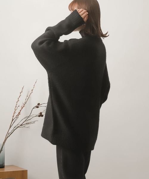 SENSE OF PLACE by URBAN RESEARCH（センスオブプレイスバイアーバンリサーチ）の「『ユニセックス』ブークレクルーネックカーディガン（カーディガン/ボレロ・メンズ・ライトブルー/ブラック/ベージュ/オレンジ/ブルー・MEDIUM/LARGE）」の19枚目の写真