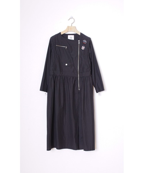 bedsidedrama(ベットサイドドラマ)の「bedsidedrama/ベッドサイドドラマ/Fake Riders Shirt Coat(ステンカラーコート・レディース・ライトグレー/ブラック・2/1)」の13枚目の写真