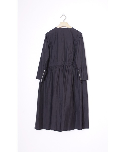 bedsidedrama(ベットサイドドラマ)の「bedsidedrama/ベッドサイドドラマ/Fake Riders Shirt Coat(ステンカラーコート・レディース・ライトグレー/ブラック・2/1)」の14枚目の写真