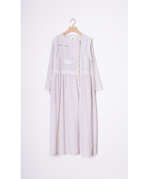 bedsidedrama(ベットサイドドラマ)の「bedsidedrama/ベッドサイドドラマ/Fake Riders Shirt Coat(ステンカラーコート・レディース・ライトグレー/ブラック・2/1)」の17枚目の写真