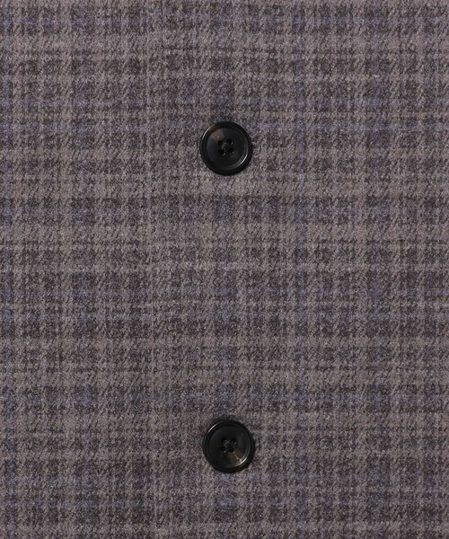 LAKOLE（ラコレ）の「チェック柄ウーリーテックステンカラーコート / 215636（ステンカラーコート・メンズ・ベージュ/チャコール・SMALL/MEDIUM/LARGE）」の10枚目の写真