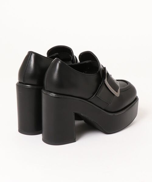 AZUL by moussy（アズールバイマウジー）の「HEEL LOAFER/ヒールローファー（ローファー・レディース・ブラック・SMALL/LARGE/MEDIUM）」の3枚目の写真