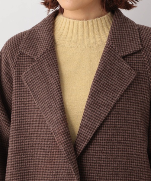 SCHEIBER ウールジャケット ブラウン　圧縮ウール　チロリアンコート GLOBAL WORK（グローバルワーク）の「ウールブレンドリバーコート