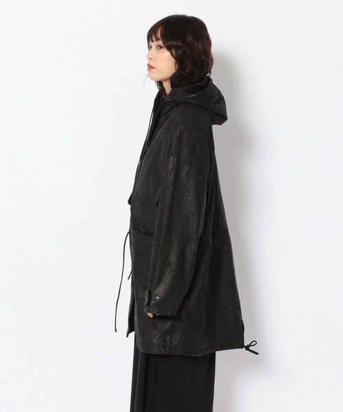 Giorgio Brato ジョルジオ・ブラット　ファー　ロングベスト　コート黒 GIORGIO BRATO - ジョルジオブラット フーデッド ファーベスト 毛皮 42