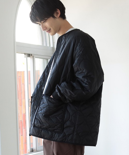 BeAMS DOT（ビームスドット）の「【WEB限定】BeAMS DOT / キルティング ライナーブルゾン（ブルゾン・メンズ・ブラック/オリーブ・MEDIUM/LARGE）」の19枚目の写真