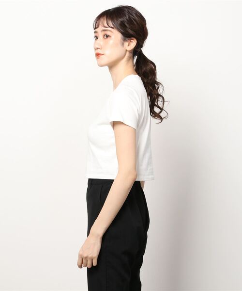 atmos pink（アトモスピンク）の「atmos pink atmos pink ロゴ ラインストーン チビT（Tシャツ/カットソー・レディース・ブラック/パープル/サックスブルー/ホワイト・FREE）」の5枚目の写真