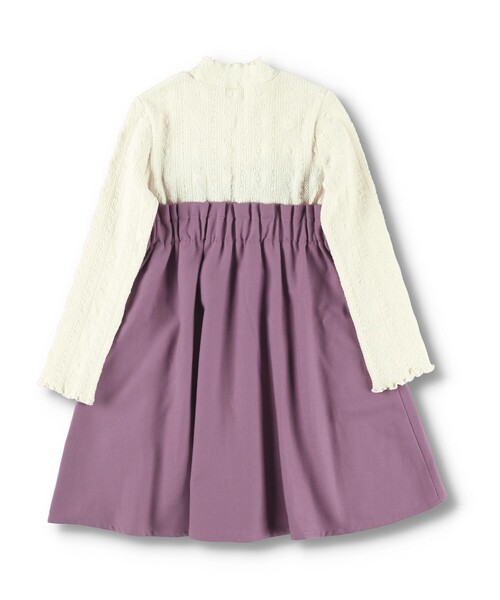 BRANSHES(ブランシェス)の「リボンデザインドッキングワンピース(ワンピース・キッズ・ブラック/アイボリー・140/150/100/130/90/110/120)」の22枚目の写真
