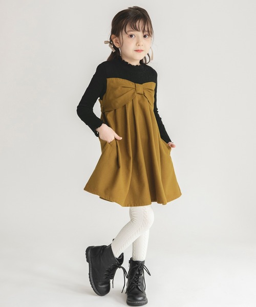 セール リボンデザインドッキングワンピース ワンピース Branshes ブランシェス のファッション通販 Zozotown