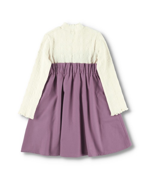 BRANSHES(ブランシェス)の「リボンデザインドッキングワンピース(ワンピース・キッズ・ブラック/アイボリー・140/150/100/130/90/110/120)」の18枚目の写真