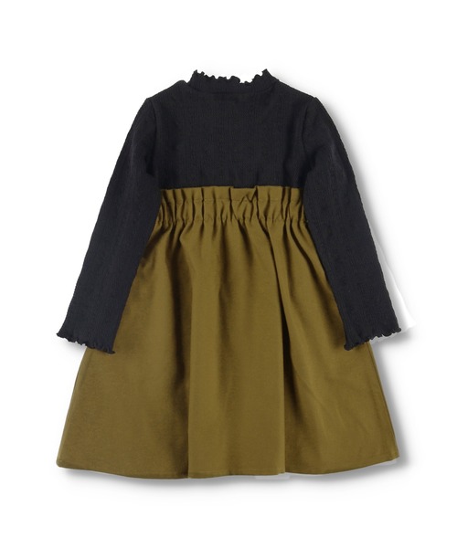 BRANSHES(ブランシェス)の「リボンデザインドッキングワンピース(ワンピース・キッズ・ブラック/アイボリー・140/150/100/130/90/110/120)」の20枚目の写真