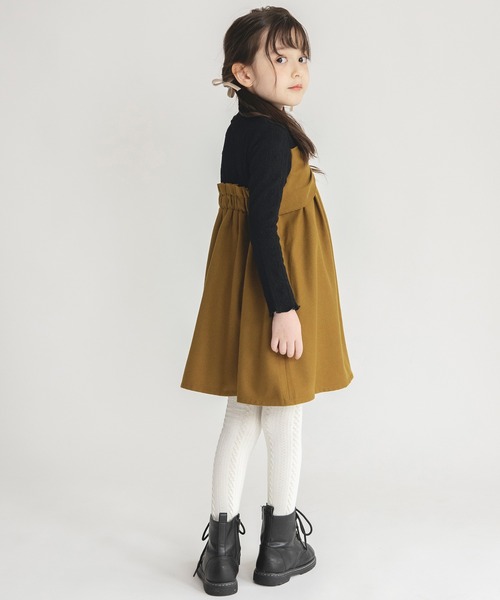 BRANSHES(ブランシェス)の「リボンデザインドッキングワンピース(ワンピース・キッズ・ブラック/アイボリー・140/150/100/130/90/110/120)」の15枚目の写真