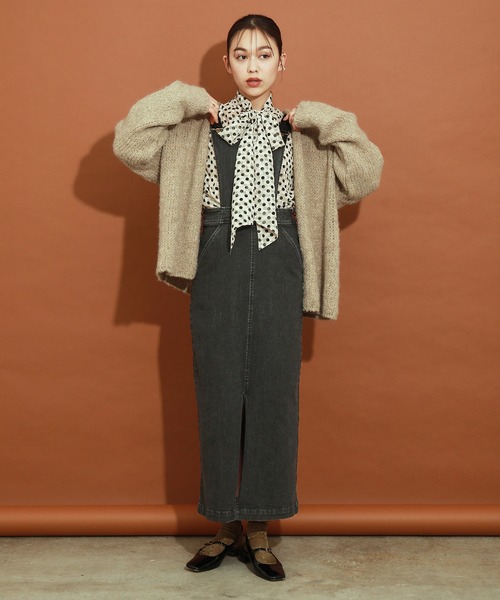 MADEMOISELLE ROPE'（マドモアゼル ロペ）の「<春まで使える>【MR Jeans】2way デニムサロペットスカート（サロペット/オーバーオール・レディース・ブラック/ブラウン系その他2・38/36）」の5枚目の写真