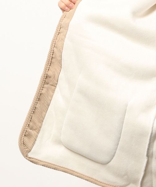 FRP（エフアールピー）の「YUGA 　ステッチコーデュロイ　フェイクラムファージャケット（ブルゾン・レディース・オフホワイト/ブラウン・XL/L/M）」の8枚目の写真