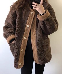 FRP | YUGA 　ステッチコーデュロイ　フェイクラムファージャケット(ブルゾン)