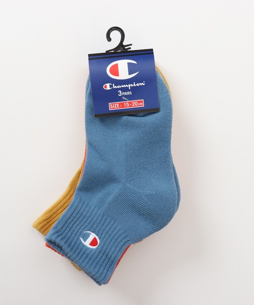 Champion(チャンピオン)の「【Champion/チャンピオン】キッズ 【3足組】クォーターレングスソックス刺繍【ハーフパイル】(ソックス/靴下・キッズ・その他5/その他・FREE/15-19cm)」の8枚目の写真